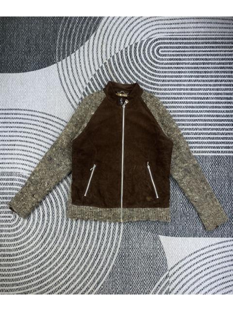 Other Designers Japanese Brand - Vtg Urban Wear Fullzip Brown Color Knit Sweater