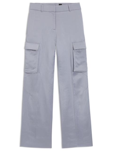 BOSS REGULAR-FIT TROUSERS IN SATEEN