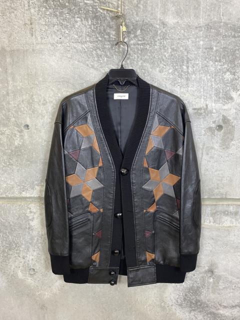 COACH COACH PATCHWORK LEATHER JACKET SAMPLE SIZE EU 46