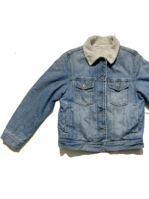 Other Designers GU global Uniqlo Sherpa trucker denim