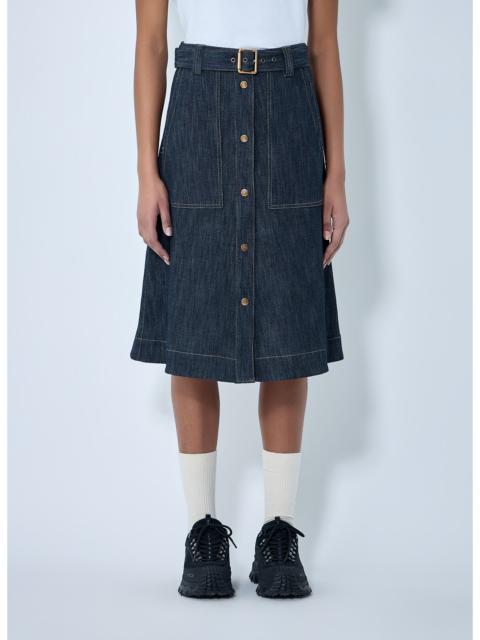 Moncler Moncler Women Button-Front Denim Midi Skirt