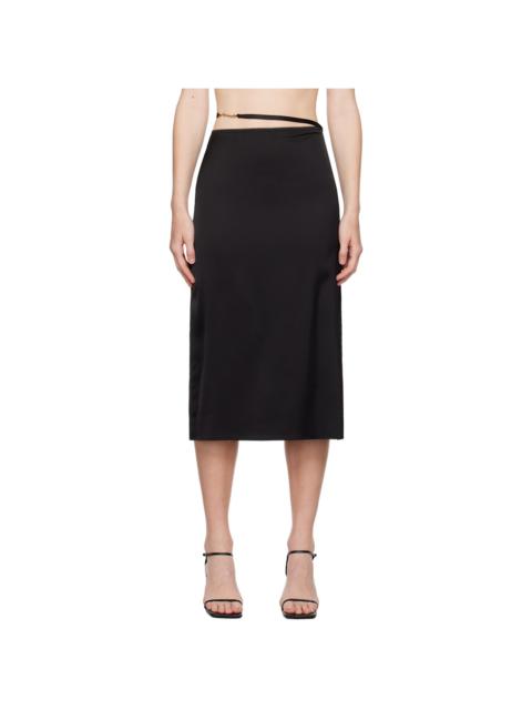 JACQUEMUS Black La Casa 'La jupe Notte' Midi Skirt