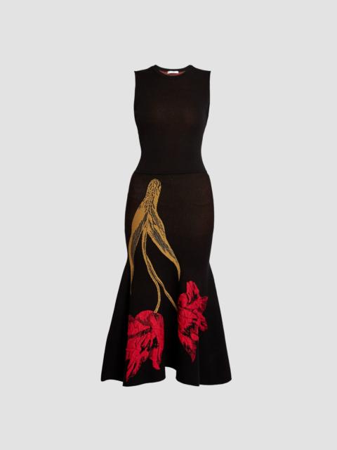 Erdem FLORAL JACQUARD SLEEVELESS KNIT DRESS