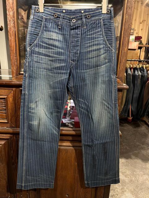 RRL by Ralph Lauren RRL Double RL Ralph Lauren Wabash Distressed Denim Pants Blue