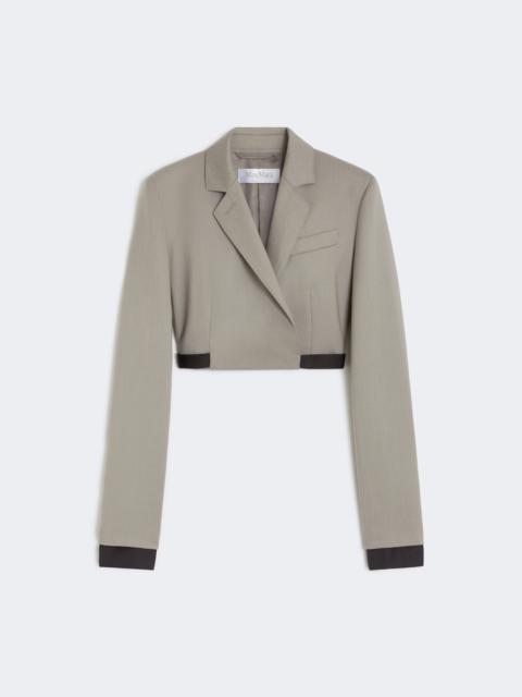 Max Mara Slim-fit jacket in wool, mohair and silk - MEDIUM GREY
