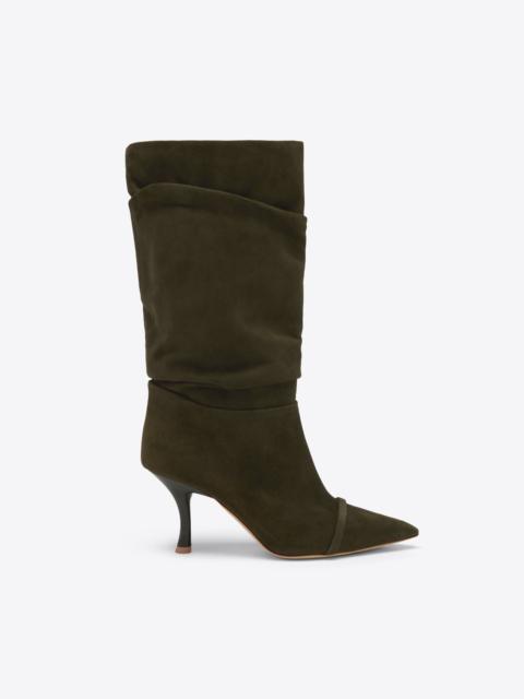 MALONE SOULIERS Isley 70 Olive Suede Tall Boots