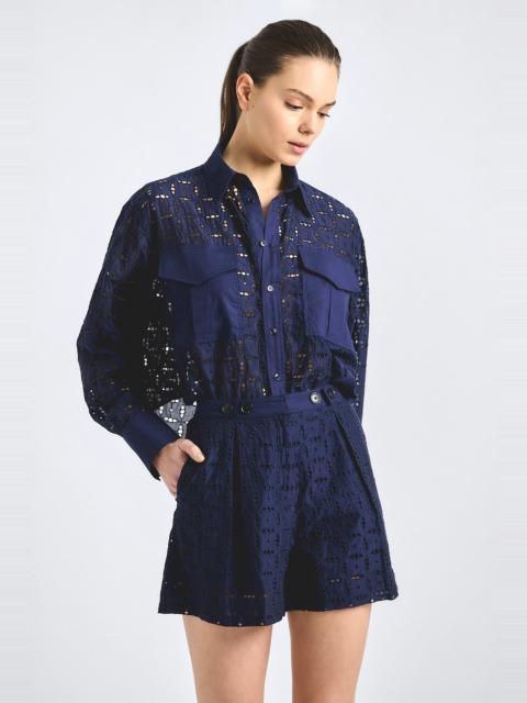 DEREK LAM 10 CROSBY BOSWELL EYELET SHORT