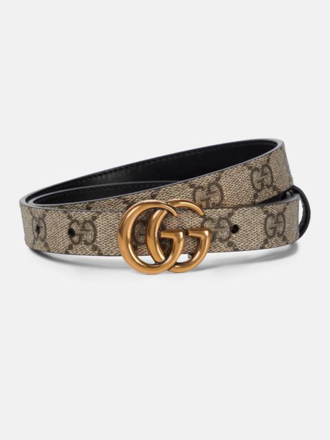 GUCCI GG Supreme and leather reversible belt