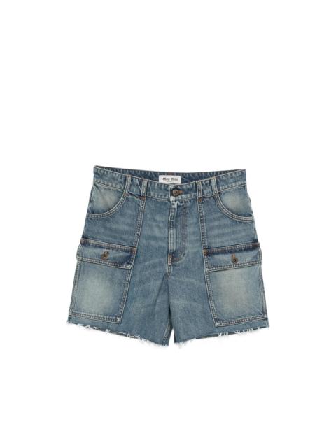 Miu Miu Miu Miu Blue Denim - Denim Shorts Women