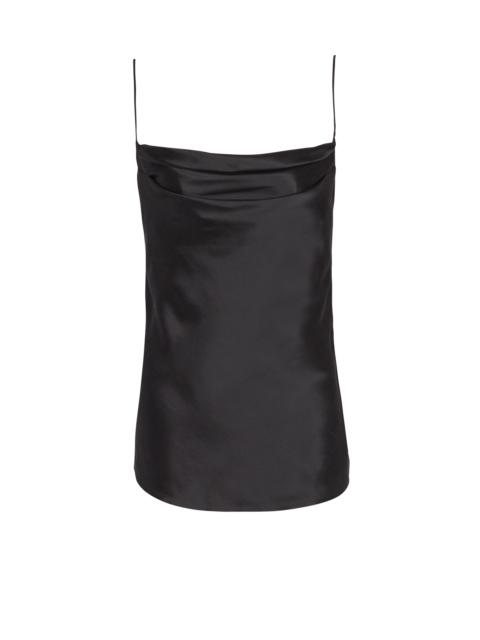 Balmain Draped satin top