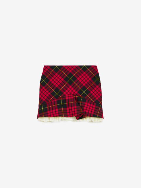 Alexander McQueen MacQueen' Tartan Kickback Mini Skirt