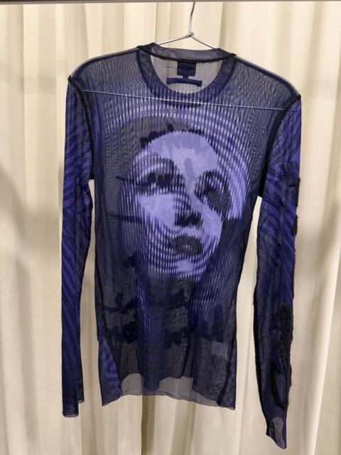 Jean Paul Gaultier Jean Paul Gaultier portrait mesh long-sleeve