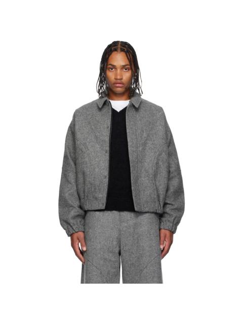 sage NATION Gray Jiji Wool Jacket