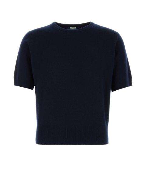 Jil Sander Jil Sander Men Midnight Blue Wool Blend Sweater