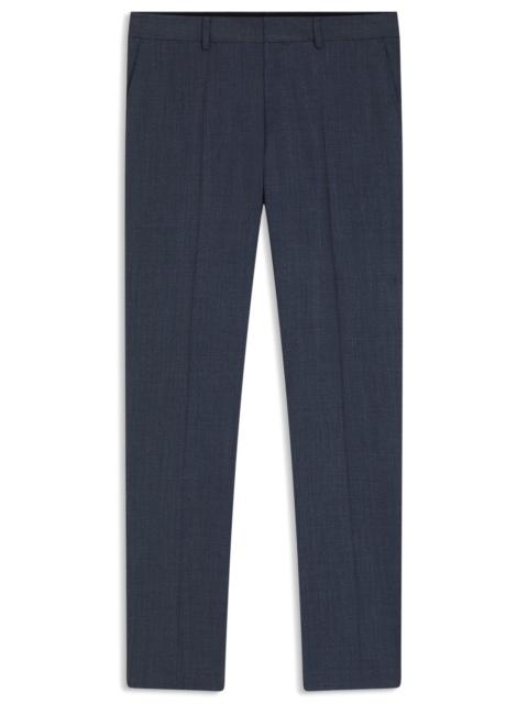 BOSS PATTERNED SLIM-FIT TROUSERS IN STRETCH WOOL