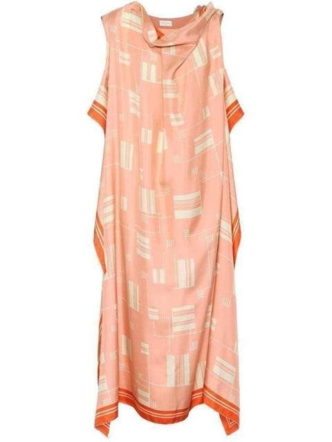 Dries Van Noten Geometric Silk Overlay Dress