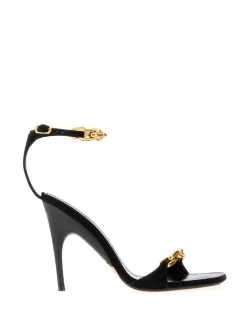 BALENCIAGA Balenciaga Women Black Suede Duchesse 110 Sandals