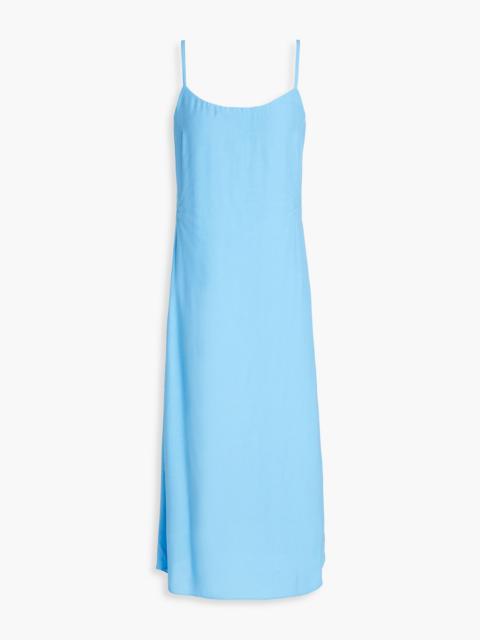 MELISSA ODABASH Primrose lace-up crepe midi dress