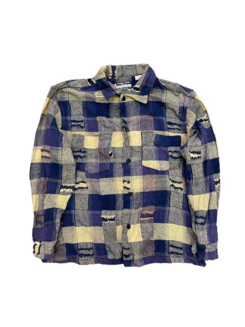 Other Designers Sugar Cane Sashiko Boro Patchwork Pocket Shirt
