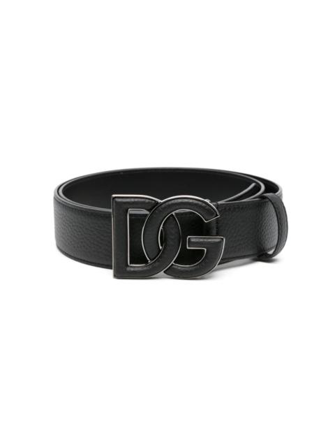 Dolce & Gabbana logo-buckle leather belt