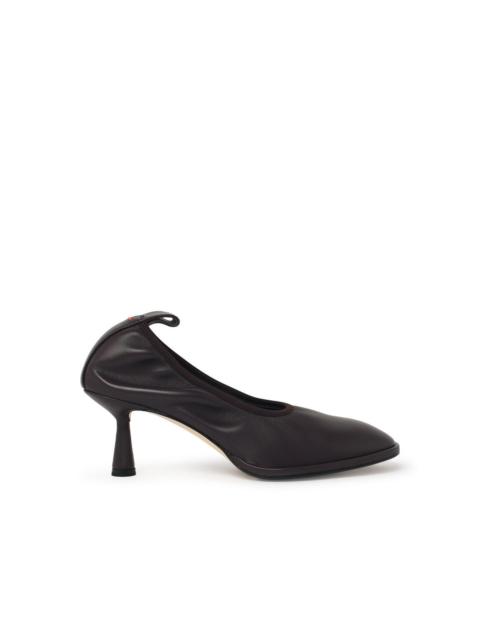 Aeyde Aeyde 'GIULIA' Mocha Nappa Leather Pumps Brown