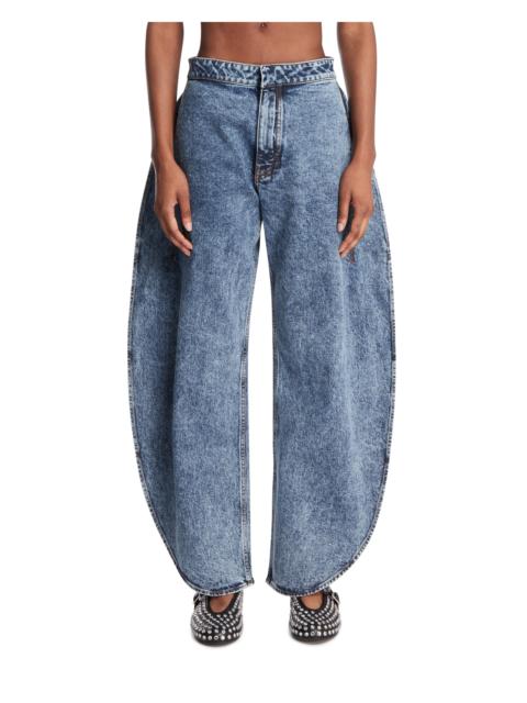 Alaïa Blue Snow Denim Petal Pants