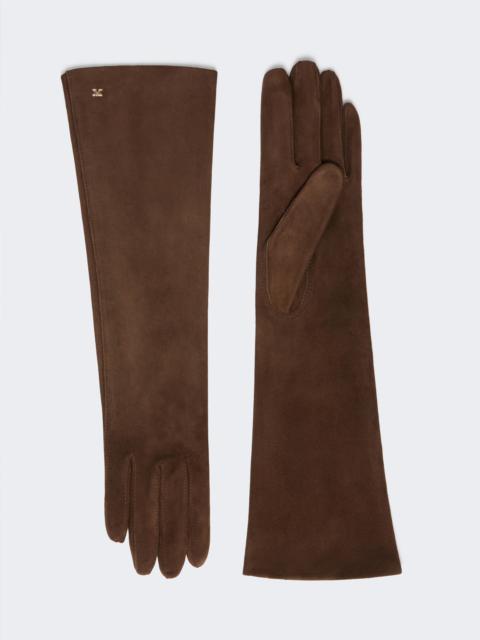 Max Mara AFIDEESUEDE Long suede nappa gloves