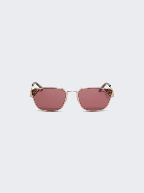 FENDI Signature Sunglasses Shiny Rose Gold