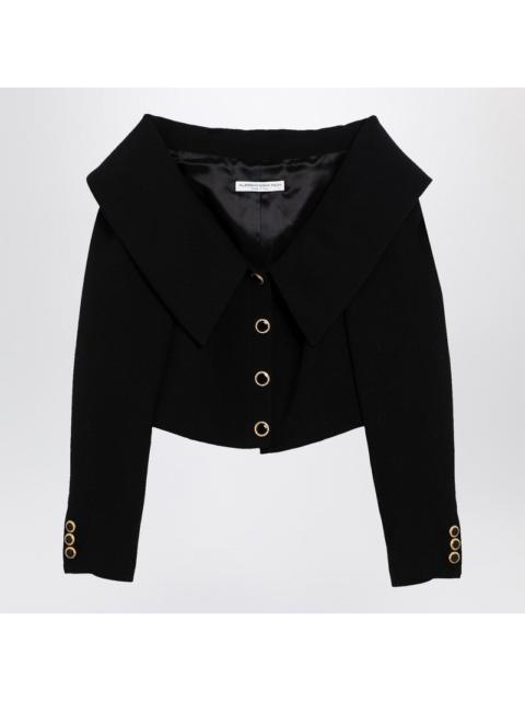 Alessandra Rich Alessandra Rich Black Off Shoulder Jacket In Wool Women