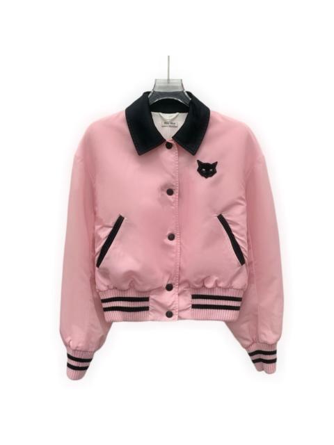 Miu Miu Miu Miu Pink Embroidered Single-Breasted Long Sleeve Jacket