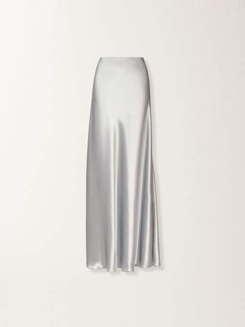 FABIANA FILIPPI Asymmetric skirt in aqua satin