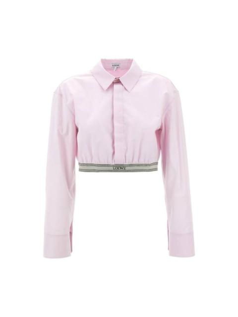 Loewe Loewe Womens Logo Elastic Collar Cropped Shirt, Brand