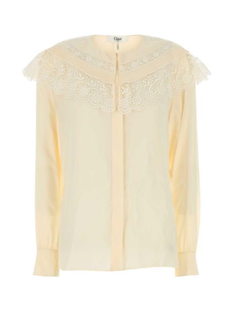 Chloé Chloe Women Cream Crepe Blouse