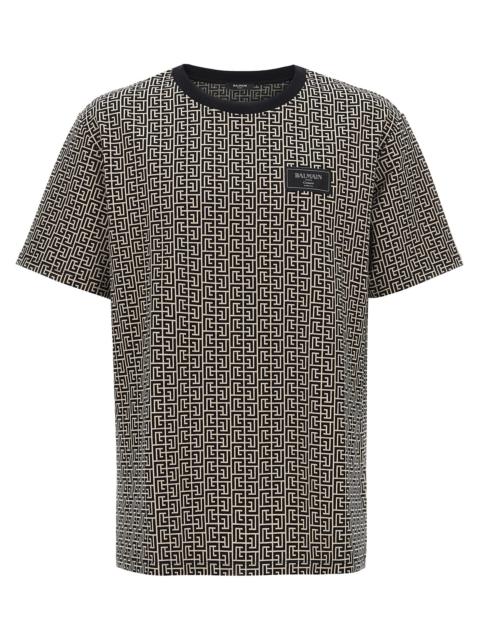 Balmain Monogram Couture T-Shirt Multicolor