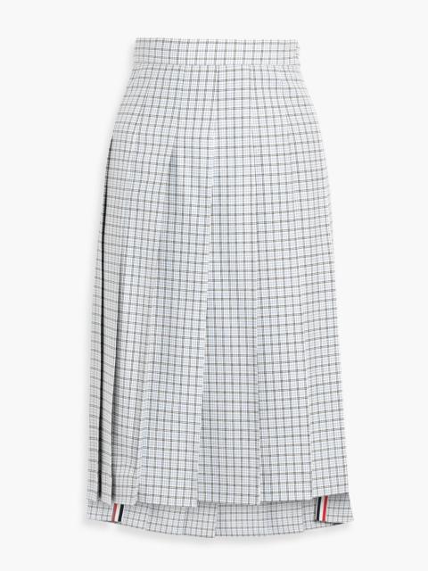 Thom Browne Checked wool midi skirt