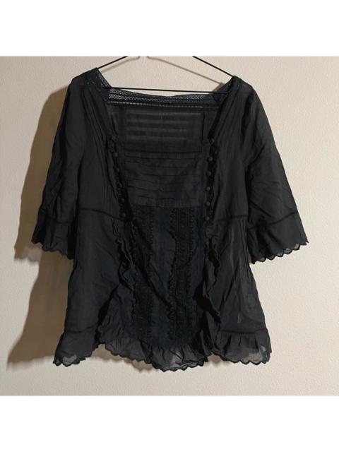 Other Designers Juicy Couture VTG Y2K Gothic Lolita Peasant Blouse