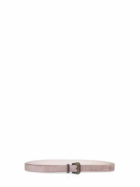 Brunello Cucinelli Light brown suede Shiny Loop belt