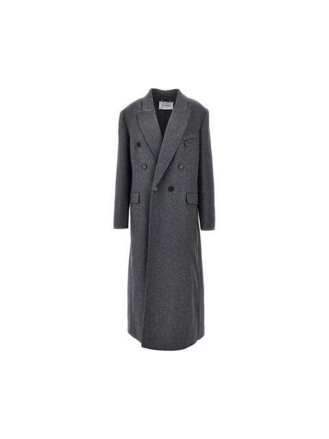 Victoria Beckham Victoria Beckham Mélange Wool Cashmere Coat Grey