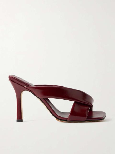 Riva padded leather mules Burgundy
