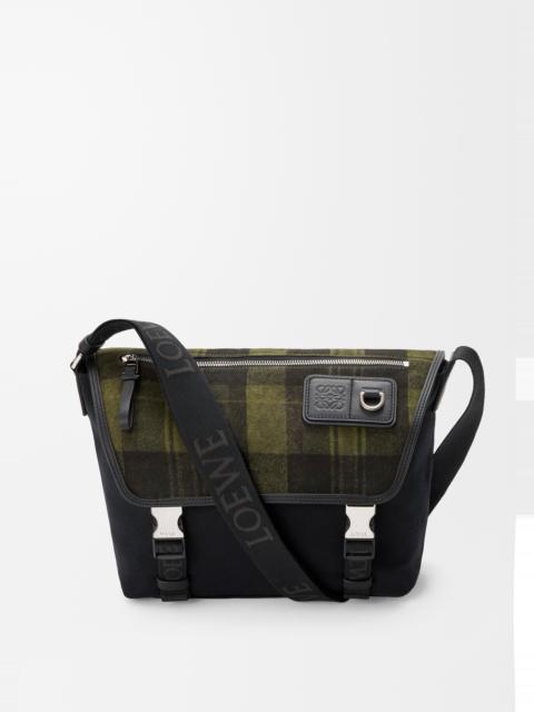 Loewe Medium Flex messenger in canvas and brushed suede