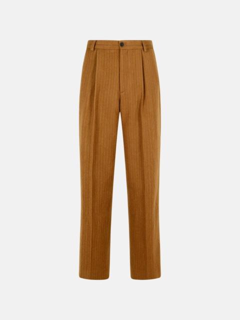 Dries Van Noten 'PENRUD' STRAIGHT BROWN WOOL PANTS