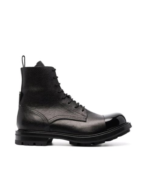 Alexander McQueen Alexander Mcqueen Leather Lace Up Boots Men