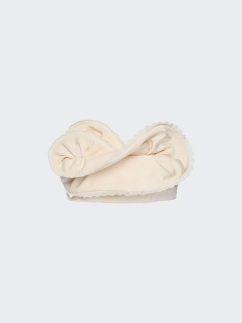 MAGDA BUTRYM Ruffle Bandeau Top Cream