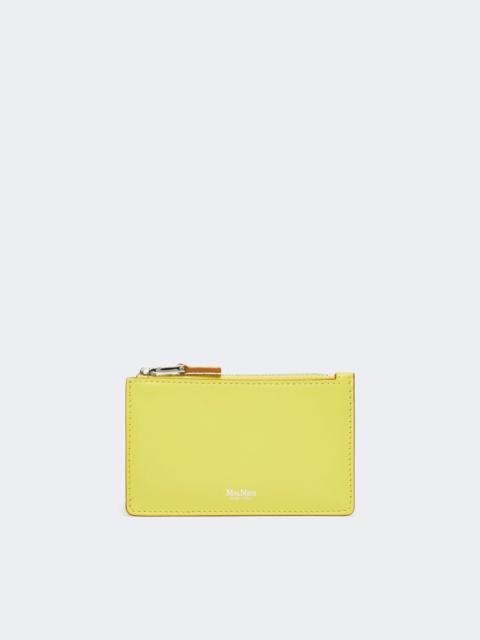 Max Mara Leather card holder - YELLOW