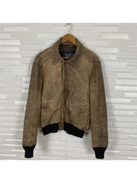 Other Designers Vintage - SCHOTT BROS A2 FLYER TYPE GARMENT LEATHER JACKET SIZE 40