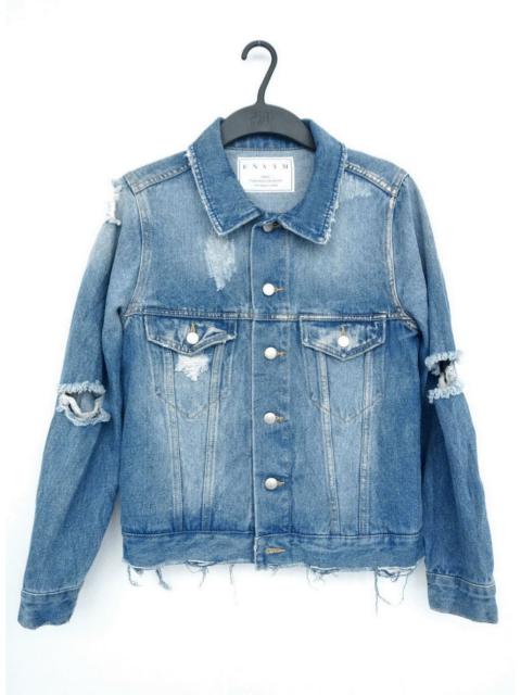 Other Designers Japanese Brand - ENVYM Japan Distressed Ripped Womens Denim Jacket