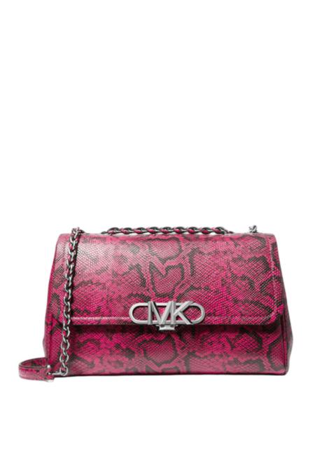 Other Designers Michael Kors Snake Embossed Leather Shoulder Bag