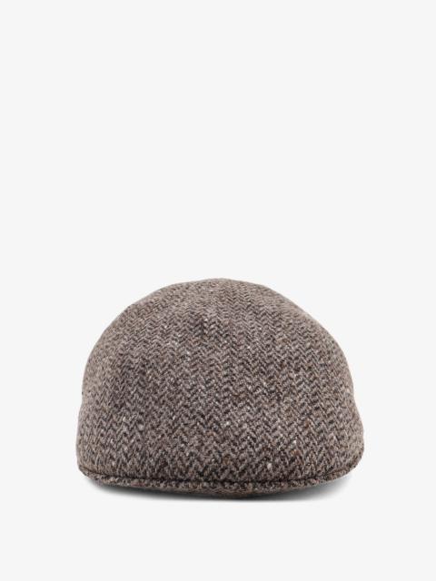 Brunello Cucinelli Brunello Cucinelli Wool Hat with Dazzling Motif Brown