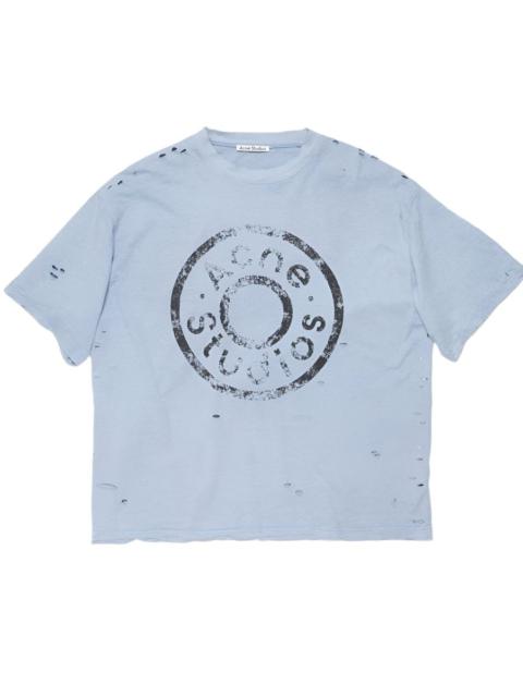 Acne Studios LOGO T-SHIRT (BLUE MELANGE)