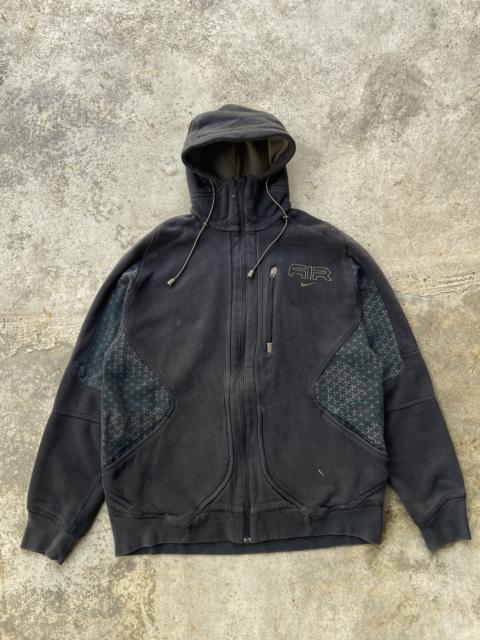 Nike Vintage Y2K Nike Air "Center Swoosh" Panelled Full Zipper Hoodie